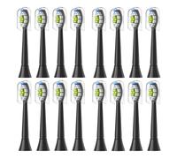 Lot de 4/8/12/16 têtes de brosse à dents de rechange, compatibles avec les têtes de brosse à dents électriques Philips 4100, 6500, 6100, 7500, 5300 et 1100.(16pcs Black)