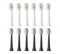 Lot de 4/8/12/16 têtes de brosse à dents de rechange, compatibles avec les têtes de brosse à dents électriques Philips 4100, 6500, 6100, 7500, 5300 et 1100.(6White 6Black)