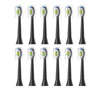 Lot de 4/8/12/16 têtes de brosse à dents de rechange, compatibles avec les têtes de brosse à dents électriques Philips 4100, 6500, 6100, 7500, 5300 et 1100.(12pcs Black)