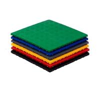 Lot De 4/8/16/20 Dalles De Sol Modulaires Emboîtables, Tapis De Sol For Salle De Lavage De Voiture, For Salle De Bain, Garage, Terrasse, Drain, Douche(Red,20 pieces)