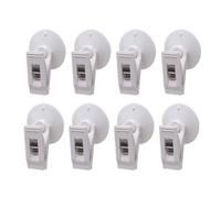 Lot de 4/8 clips de rideau de douche avec ventouse pour éviter les éclaboussures d'eau Coupe-vent Protection contre les éclaboussures pour salle de bain