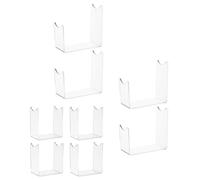 Lot de 4/8 cornes murales en acrylique transparent multi-usages pour trophées de décoration d'intérieur et amateurs de chasse