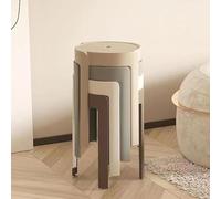 Lot de 4/8 tabourets empilables en plastique portables de 45,7 cm - Tabourets gigognes polyvalents pour salle de classe, bureau et petits espaces, design peu encombrant