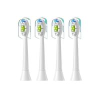 Lot de 4/8 têtes brosse à dents rechange compatibles avec les électriques souples Philips Sonicare 4100 6500 6100 7500 5(4pcs White)
