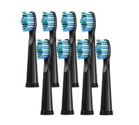 Lot de 4/8 têtes brosse rechange, compatibles avec Seago et Fairywill(8 Pcs black)