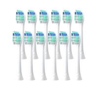 Lot de 4 à 16 têtes de brosse à dents de rechange, compatibles avec les brosses à dents électriques Philips 1100, 2100, 4100, 4300, 5100, 5300, 6100, 6500, etc.(12pcs)