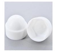 Lot de 4 à 50 écrous de protection M4-M24 en polyéthylène noir et blanc, for décoration extérieure de roue de voiture(White,M8x14x15 (50Pcs))
