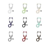 Lot de 4 à 9 broches d'animaux mignonnes avec yeux punk, stéthoscope et aliments, Normale, Métal non précieux