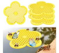 Lot De 4 Abreuvoirs Flottants Pour Abeilles En Forme De Fleur, Station D’eau Pour Pollinisateurs, Île Flottante En Plastique Pour Bassin, Bain D’oiseaux Et Jardin Extérieur