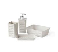 Lot de 4 accessoires à poser TATAY Bohol plastique blanc