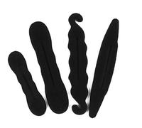 Lot de 4 accessoires de coiffure magiques pour chignon Noir