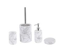 Lot de 4 accessoires de salle de bain en céramique blanche ARAUCO