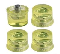 Lot de 4 accessoires de tête de marteau en caoutchouc pour outils de débosselage conçus pour une utilisation avec des marteaux de réparation de bosses de taille standard (30 mm)