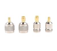 Lot de 4 adaptateurs coaxiaux SMA mâle/femelle vers type N pour M/F RF Kit de connecteur pour antenne WiFi Transmetteur 4 types RF Kit de connecteur coaxial