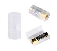Lot de 4 Adaptateurs de Batterie de Taille AA à C, Convertisseur de Batterie de Taille AA à C, Boîtiers de Convertisseur de Commutateur de Batterie AA à C