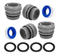 Lot de 4 adaptateurs de conversion de tuyau pour piscines Intex et Coleman, 4560 tuyau de 40 mm vers filtre de 3,8 cm, kit de conversion pour filtre de piscine Hayward, connecteur de tuyau de pompe