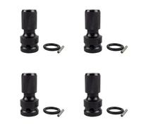 Lot de 4 adaptateurs de convertisseur à douille hexagonale femelle de 1,27 cm à entraînement carré de 1/2" pour clé électrique, adaptateur d'outils électriques robustes pour réparation automobile