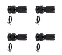 Lot de 4 adaptateurs de convertisseur de douille carrée 1/2" vers douille hexagonale femelle de 6,35 mm pour clé électrique, accessoires de clé d'extension