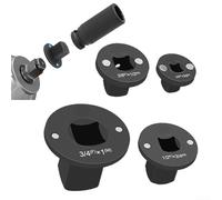 Lot de 4 adaptateurs de douilles à profil bas en acier traité thermiquement, 2,5 cm à 3/4", 3/4" à 1/2", 1/2" à 3/8", 3/8" à 1/4" Supports magnétiques pour espaces restreints