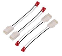 Lot de 4 adaptateurs de faisceau de câbles de haut-parleur 72-6514 compatibles avec Jeep Wrangler Chrysler Town & Country Dodge Dakota avant et arrière (4)