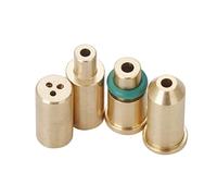 Lot de 4 adaptateurs de recharge de gaz en laiton pour briquet S T Dupont Jaune/rouge/vert/bleu