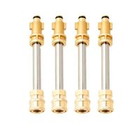 Lot de 4 adaptateurs de tête de pistolet à eau à connexion rapide de 6,35 mm, adaptateurs de nettoyeur haute pression AQT, baguette d'extension pour baguette de pulvérisation et ensemble de buses