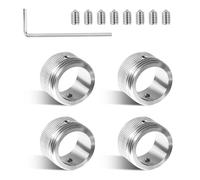 Lot de 4 adaptateurs de thermostat de radiateur M30 x 1,5, adaptateurs de valve de chauffage pour valves RA/RAV/RAVL, acier inoxydable 304, adaptateur de thermostat avec clé hexagonale