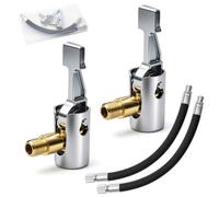 Lot de 4 adaptateurs de valve multifonctions compatibles avec Bosch EasyPump, 2 adaptateurs de valve de voiture de 8 mm, 2 tuyaux de gonflage de pneus, convient pour pneus de voiture, vélos et ballons