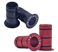 Lot de 4 adaptateurs d'essieu traversant de 15 mm à 12 mm, convertisseur de moyeu de vélo en alliage d'aluminium avec joint en caoutchouc pour VTT, vélo de route, roue avant et arrière, manchons de