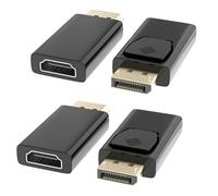 Lot de 4 adaptateurs DisplayPort vers HDMI, 1080p DP vers HDMI, HDMI vers Displayport, adaptateur Displayport vers HDMI, adaptateur Displayport vers HDMI, adaptateur DP vers HDMI pour Dell, Lenovo,