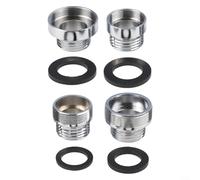 Lot de 4 adaptateurs en cuivre pour filtre de douche et adoucisseur d'eau dure avec raccords mâles femelles