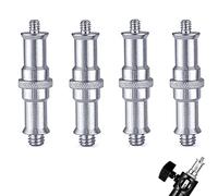 Lot de 4 adaptateurs filetés pour trépied 1/4" à 3/8" mâle pour support de flash, support d'éclairage de studio, rotule, récepteur flash sans fil, déclencheur.