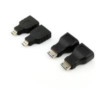 Lot de 4 adaptateurs HDMI, 2 mini HDMI et 2 adaptateurs micro HDMI vers HDMI standard, appareil photo numérique vers moniteur TV, sortie vidéo, compatible Canon, Nikon, Fujifilm, Sony, Olympus, Ricoh