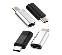 Lot de 4 adaptateurs Lightning vers USB C mâle - Câble de charge - Compatible avec Samsung Huawei Xiaomi Google Pixel iPad Pro iPhone - Câble de charge jack vers connecteur de type C - Accessoire