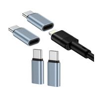 Lot de 4 adaptateurs Lightning vers USB C pour iPhone 17/17 Pro Max/16/16 Pro Max/16 Plus/15, adaptateur de type C vers Lightning avec charge rapide pour Samsung Galaxy S25 Edge/S24, ne convient pas