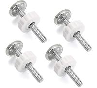 Lot de 4 adaptateurs pour portail de bébé M10 (10 mm/0,39 ") OwnMy 10 mm à pied à travers la porte de porte - Accessoire de porte à pression - Vis de rechange - Pour portail d'escalier/porte de sécurité blanc
