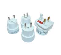 Lot de 4 adaptateurs prises Schuko pays étrangers