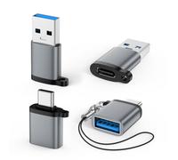 Lot de 4 adaptateurs USB A mâle vers USB de type C femelle et adaptateur | Transfert de données et charge rapide convertisseur OTG de type C pour Samsung Galaxy S26 Ultra S26 S25 S24 S23 A17 A57 A37