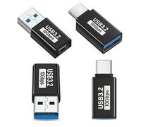 Lot de 4 adaptateurs USB C vers USB, USB-A vers USB-C et USB-C vers USB-A OTG, transfert de données USB 3.2 10 Gbit/s, compatible avec iPhone 17/16/15, MacBook, iPad Pro, Samsung Galaxy
