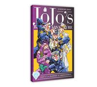 Lot de 4 affiches sur toile de l'animation JoJo's Bizarre Adventure Diamond Is Incassable Décoration murale pour salon, chambre à coucher 30 x 45 cm Cadre style 1