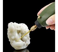 Lot de 4 aiguilles à sculpter émeri pour mini perceuse avec tige de 3 mm, accessoires d'outils rotatifs pour gravure, perçage du verre, pierre de jade, lot de 4 pièces (A+B+C+D)