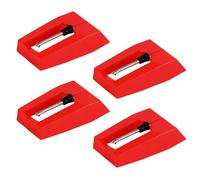 Lot de 4 aiguilles pour tourne-disque - Aiguilles de rechange - Pointe rubis - Pour Crosley, Ion, Jensen, Bush, Teac - Lecteur de disque vinyle - LP - Phonograph