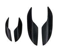 Lot De 4 Ailerons De Pare-Choc Avant Universels en Fibre De Carbone pour Voiture, Ailerons en Caoutchouc Séparateurs Autocollants Décoratifs Pare-Choc Avant Aileron(Embossed)