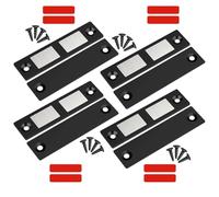 Lot de 4 aimants de porte magnétiques - Noir - Verrouillage d'armoire robuste - 30 Lb - Double aimant de verrouillage pour camping-car, cuisine, armoire, porte de grange