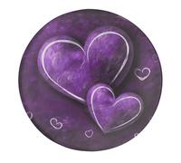 Lot de 4 aimants de réfrigérateur en forme de cœurs violets pour la maison, tableau blanc, cercle étanche pour réfrigérateur, casier, voiture, garage, décoration de bureau