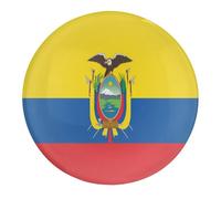 Lot de 4 aimants de réfrigérateur en verre avec drapeau de l'Équateur - Cadeau fantaisie pour tableau blanc - Aimants d'école, réception de mariage