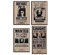Lot de 4 aimants Harry Potter Most Wanted (Les Plus recherchés)