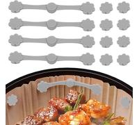 Lot de 4 aimants pour papier sulfurisé Airfryer - Boucle magnétique en silicone pour papier parchemin - Aimants de friteuse à air chaud - Accessoires pour friteuse à air chaud Ninja Philips Cosori (B)