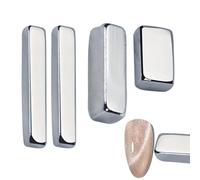 Lot de 4 aimants pour vernis à ongles en gel œil de chat - Avec ventouse puissante - Outils d'art de salon de manucure - Kit d'outils magnétiques pour différents effets yeux de chat