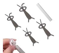Lot de 4 aimants pour vernis gel œil de chat - Aimants magnétiques pour nail art - Baguettes magnétiques avec guide d'ongles en forme de Y - Kit de manucure DIY (grand)